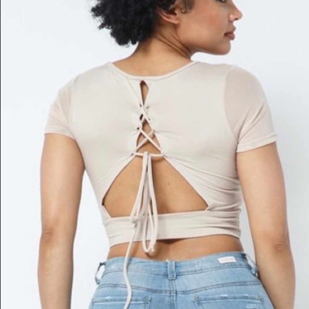 Open back crop top